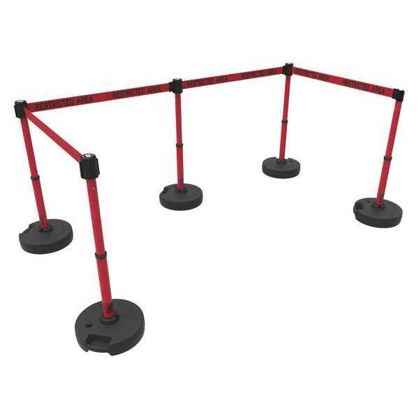 PLUS Barrier Set X5, Red Rstrictd Area