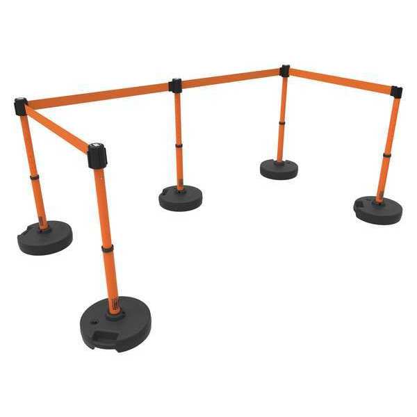 PLUS Barrier Set X5, Blank Orange Banner
