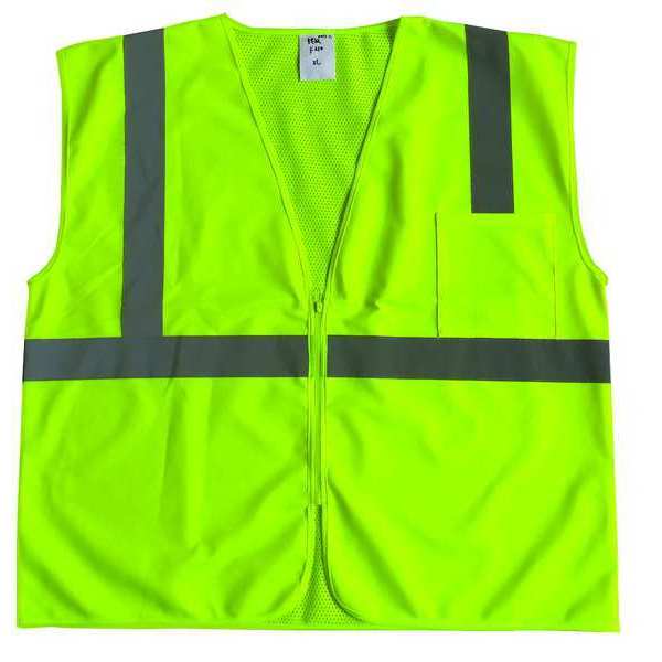 U-Block Vest, Class2 Yellow/Grn, 3XL
