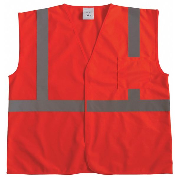 U-Block Vest, Class2 Orange/Red, S/M