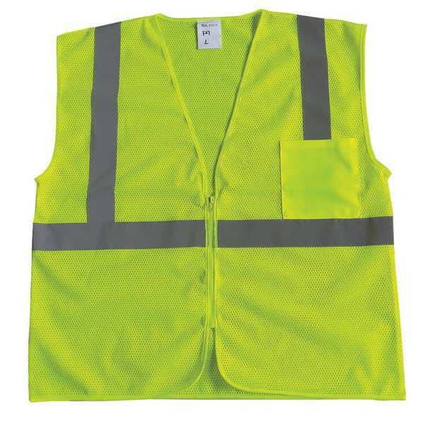 U-Block Vest, Class2 Yellow/Grn, 2XL