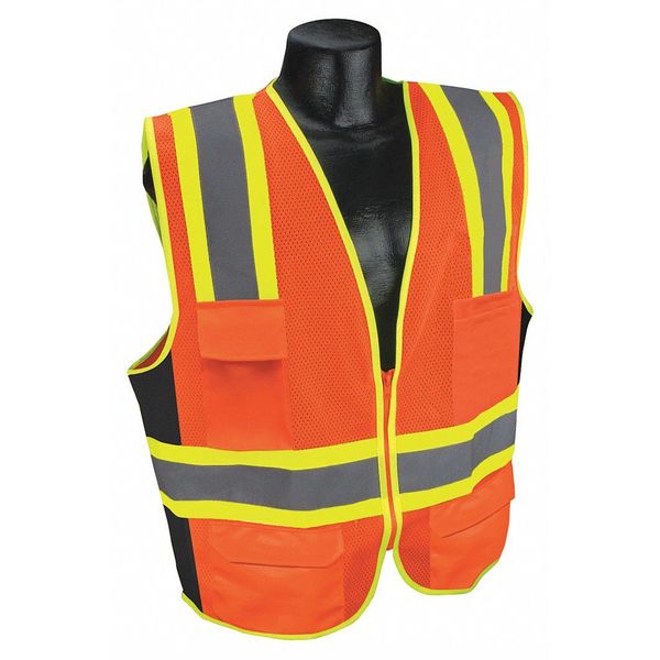 High Visibility Vest, Orange/Red, 4XL
