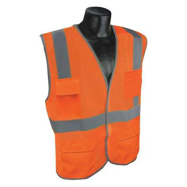 High Visibility Vest, Orange/Red, S/M