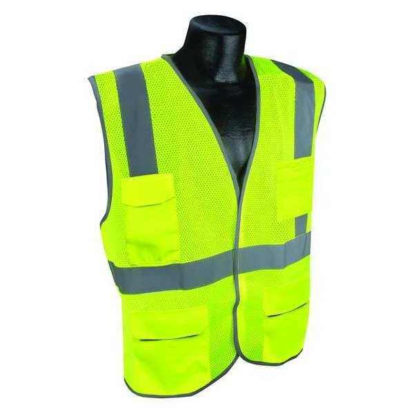 High Visibility Vest, Yllw/Green, 4XL/5XL