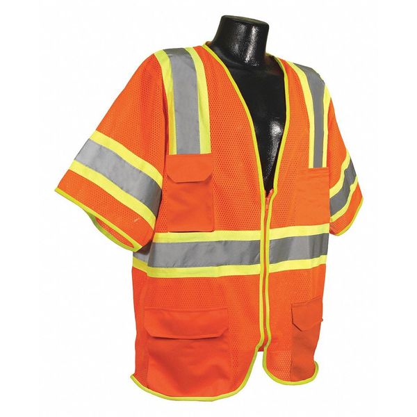 High Visibility Vest, Orange/Red, 5XL