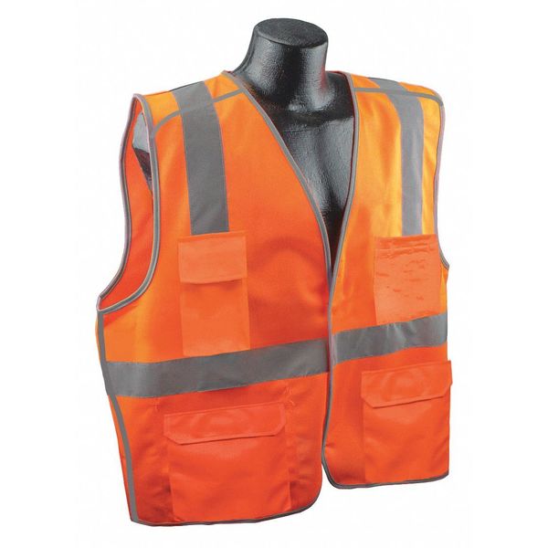 High Visibility Vest, Orange/Red, S/M