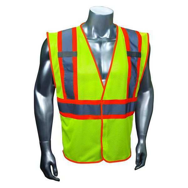 High Visibility Vest, Yllw/Green, 4XL/5XL