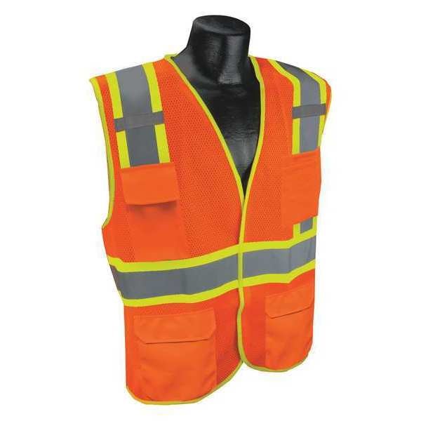 High Visibility Vest, Orange/Red, L/XL