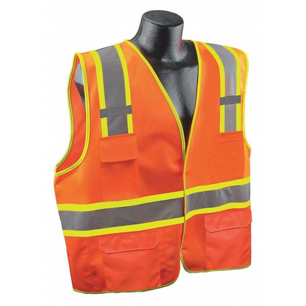 High Visibility Vest, Orange/Red, 4XL/5XL