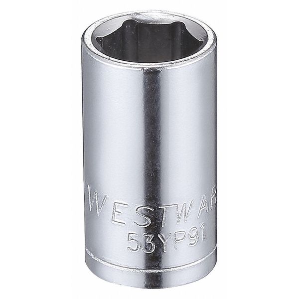 1/4 in Drive, 8mm Hex Metric Socket, 6 Points
