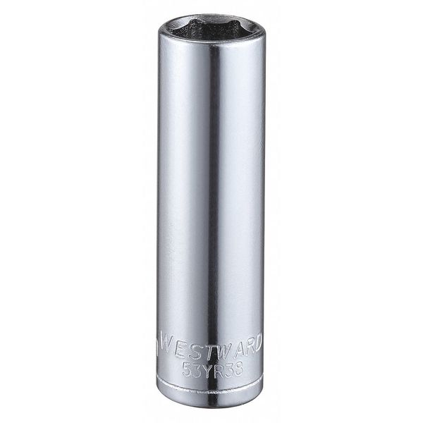 1/4 in Drive, 10mm Hex Metric Socket, 6 Points