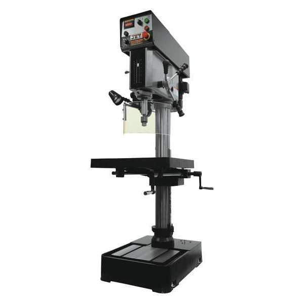 Floor Drill Press, Belt Drive, 2 hp, 230 V, 20 in Swing, Variable Speed