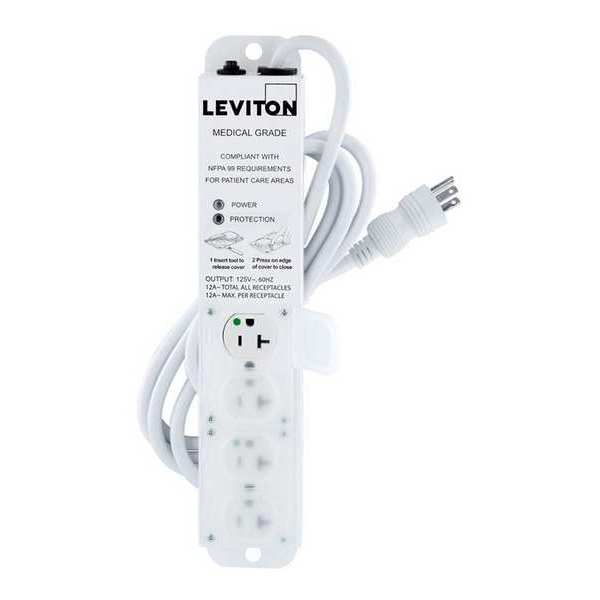 Outlet Strip, 20 A, 7 ft Cord L, 4 Outlets