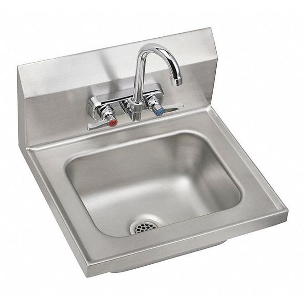 15 1/2 in W x 16 3/4 in L x 13 in H, Wall Hung, Bathroom Sink
