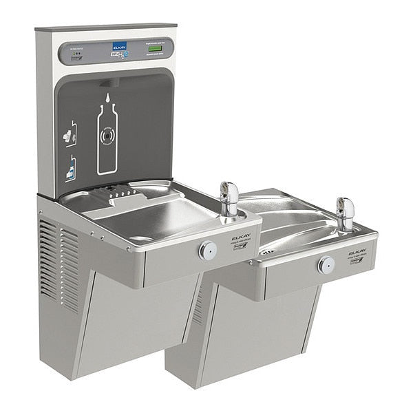 Indoor, Yes ADA, Bottle Fill Station, 2-Lvl, Cooler, 8GPH, SS
