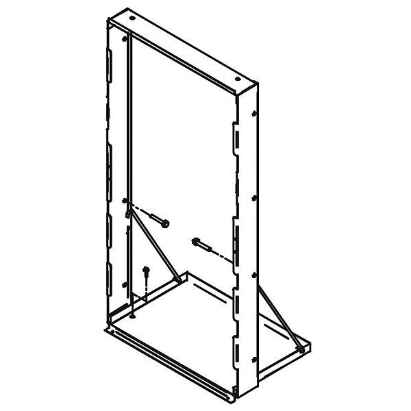 Accessory-Mounting Frame, 0 Hole, Galvanized Steel Finish