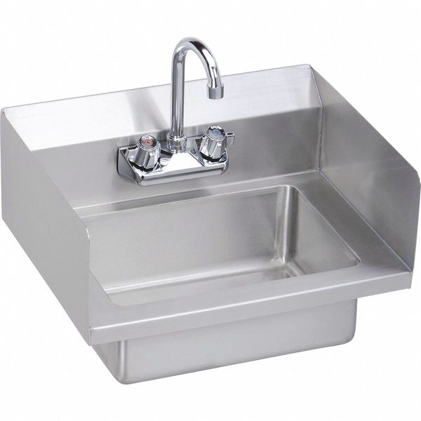 Sink, Wall Mount, 1 Set, On Center Hole, #4 Finish Finish