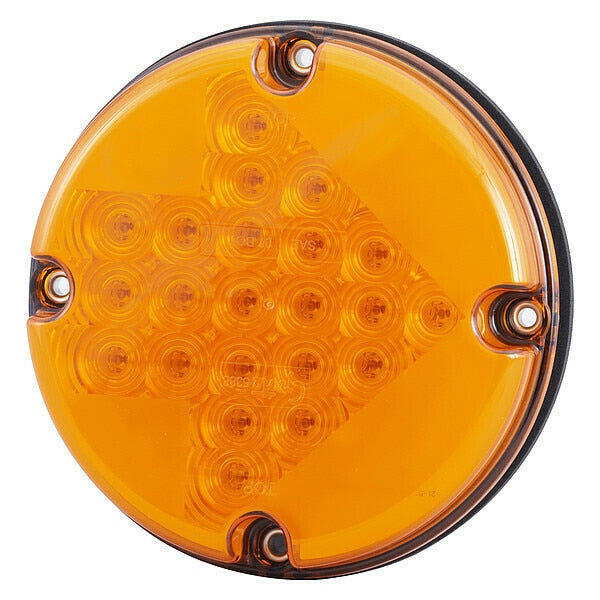 Turn Lamp, LED, 7 In, Arrow Pattern, Yellow
