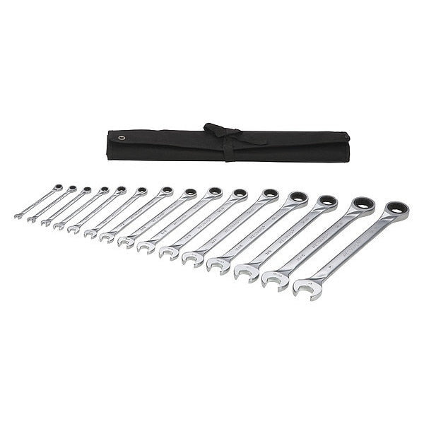 Ratcheting Wrench Set, SAE, 15 pcs.