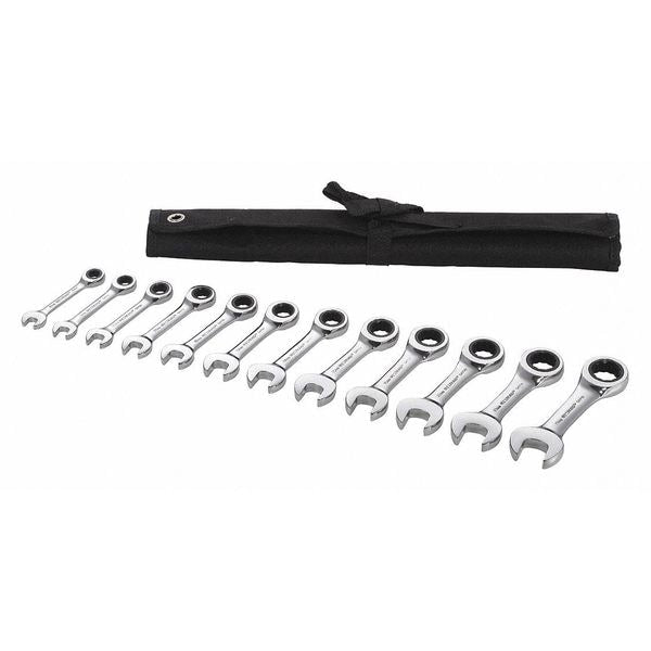Ratcheting Wrench Set, Metric, 12 pcs.