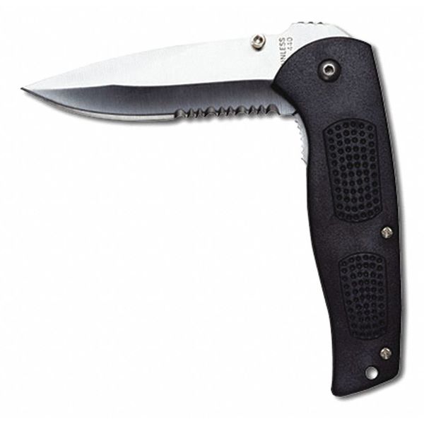 Rescue Knife, Serrated Edge, Cutting Webbing, EMS Rescue, Rubber