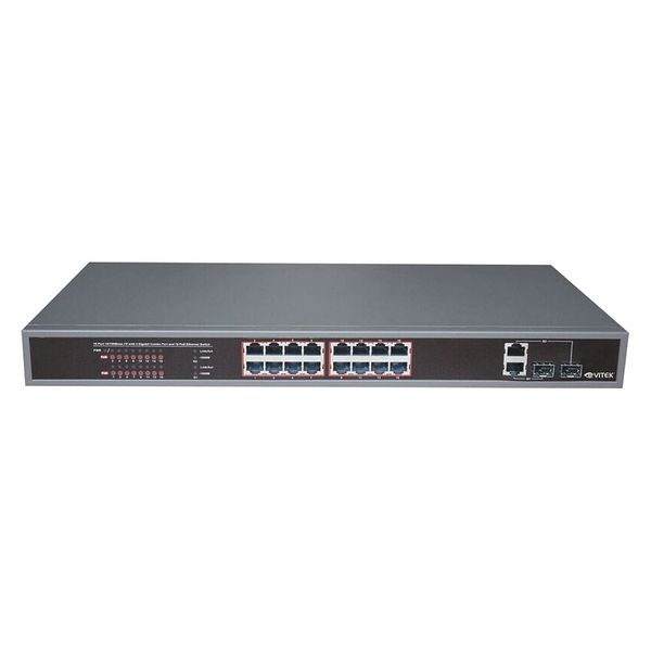 PoE Switch, Camera Inputs 16, Load 250W