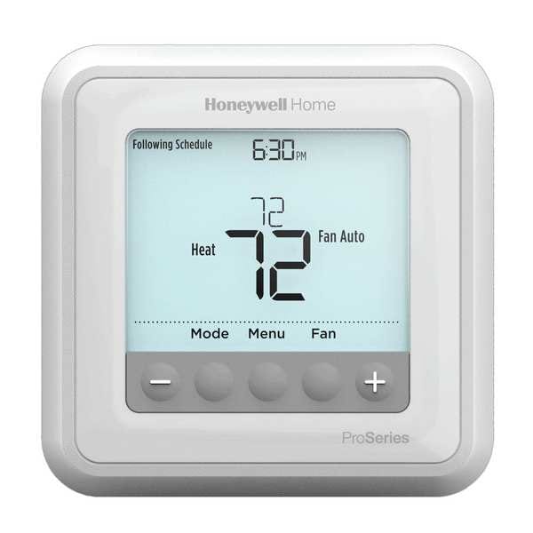 Programmable Thermostat, 7, 5-2, 5-1-1 Programs, 2 H 1 C, Wall Mount, Hardwired/Battery, 20/30VAC