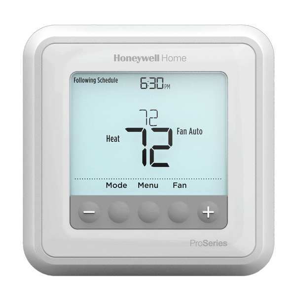 Programmable Thermostat, 7, 5-2, 5-1-1 Programs, 3 H 2 C, Wall Mount, Hardwired/Battery, 20/30VAC