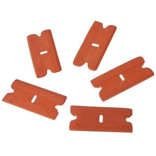 Scraper Blade, Orange, Plastic, PK100