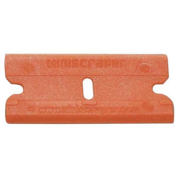 Scraper Blade, Orange, Plastic, PK100