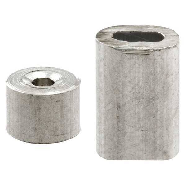 Ferrules Stops, Aluminum, Silver, PR