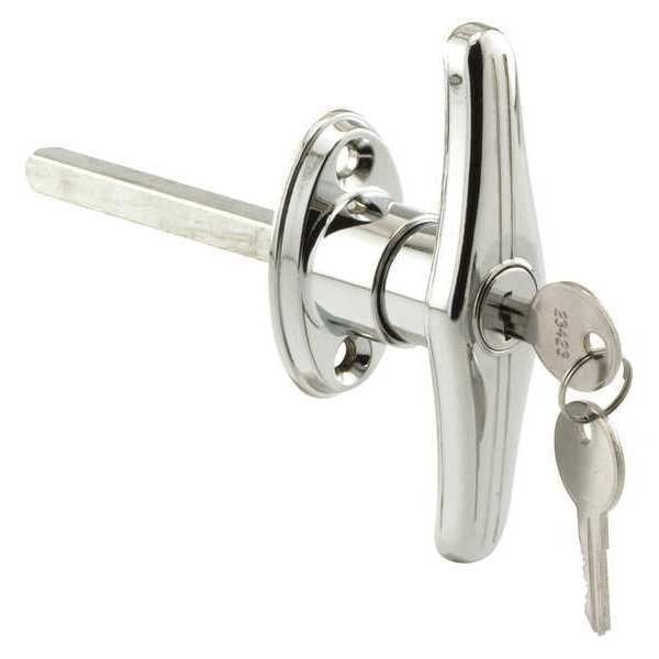 T Latching Handle, Zinc, Silver