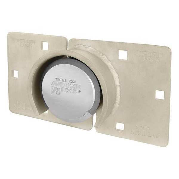 Hasp Padlock, Silver, w/ (2) Keys