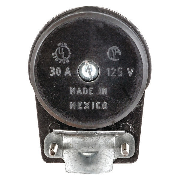 Receptacle, 30 A Amps, 125V AC, Flush Mount, Single Outlet, TT-30R, Black