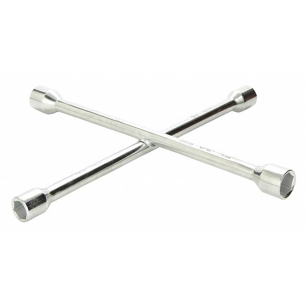 Lug Wrench, Steel, 4 Way Type, 14