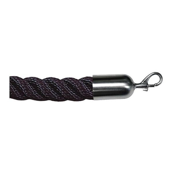 Rope Barrier, Twisted Nylon, Black Finish