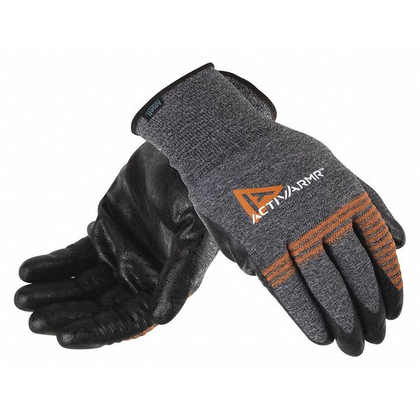Foam Nitrile Coated Gloves, Palm Coverage, Gray, 10, PR