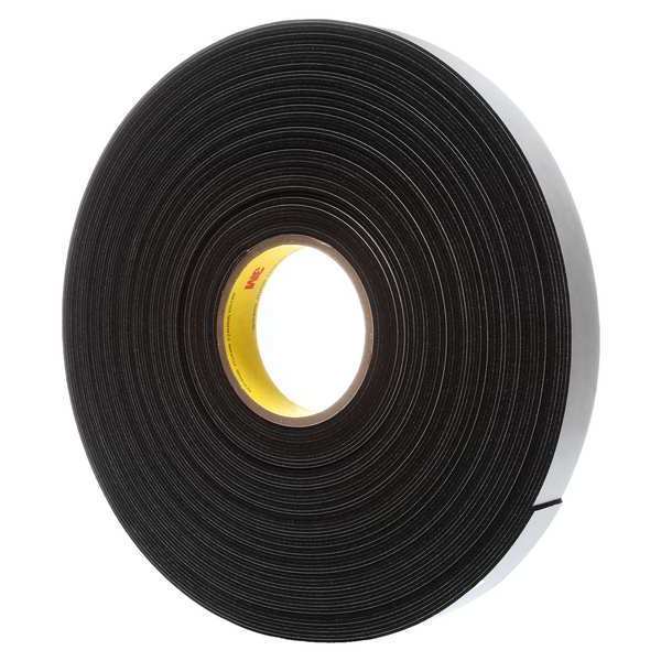 Foam Tape, Vinyl, Black, 1