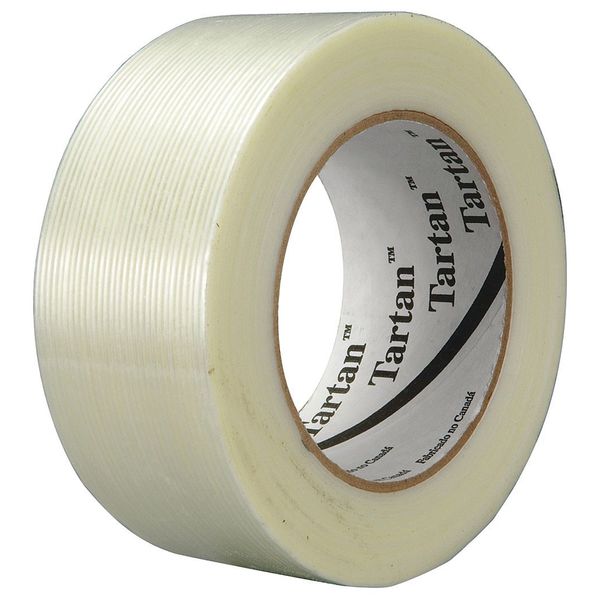 Filament Tape, Polypropylene, Clear, PK12
