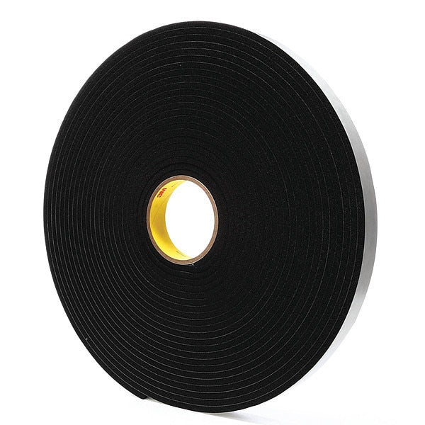 Foam Tape, Vinyl, Black, 1