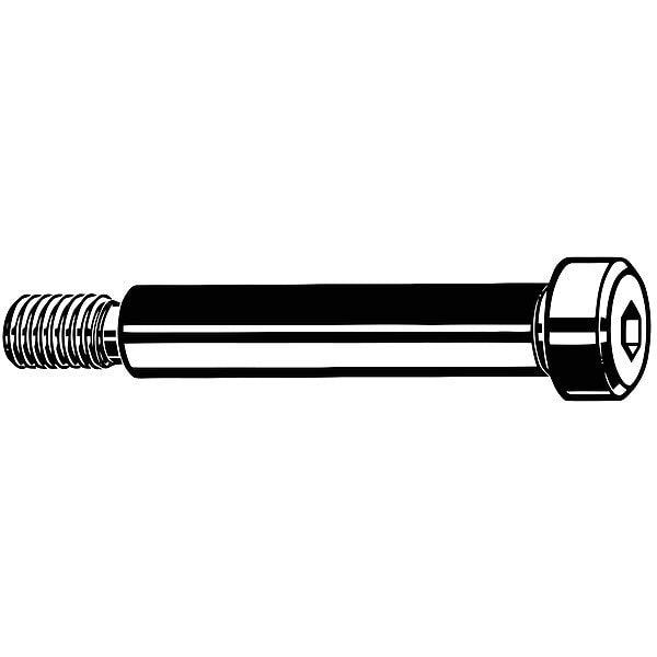 Shoulder Screw, M5-0.80 Thr Sz, 9.5 mm Thr Lg, 30 mm Shoulder Lg, Alloy Steel, 5 PK