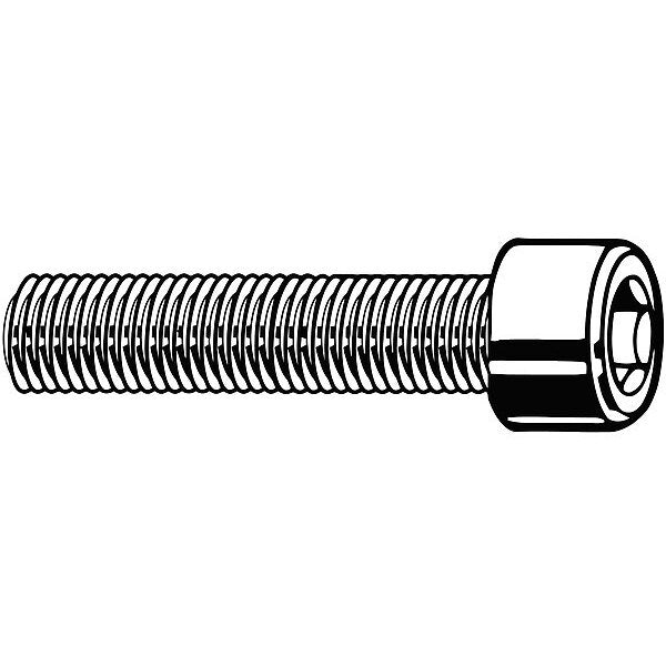 M12-1.75 Socket Head Cap Screw, Zinc Plated Steel, 20 mm Length, 50 PK