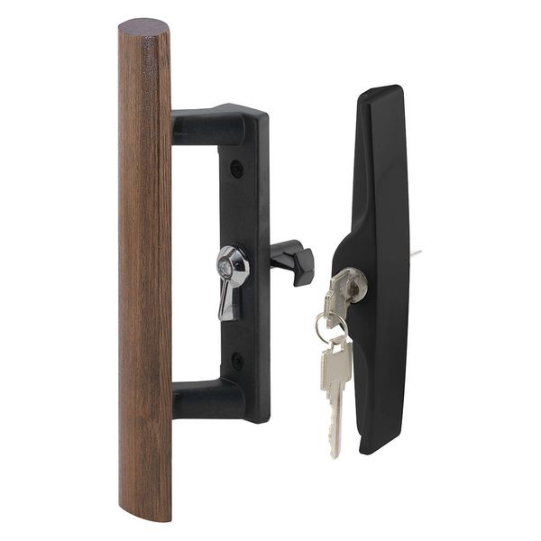 Patio Door Handle Set, Dull, 5/8