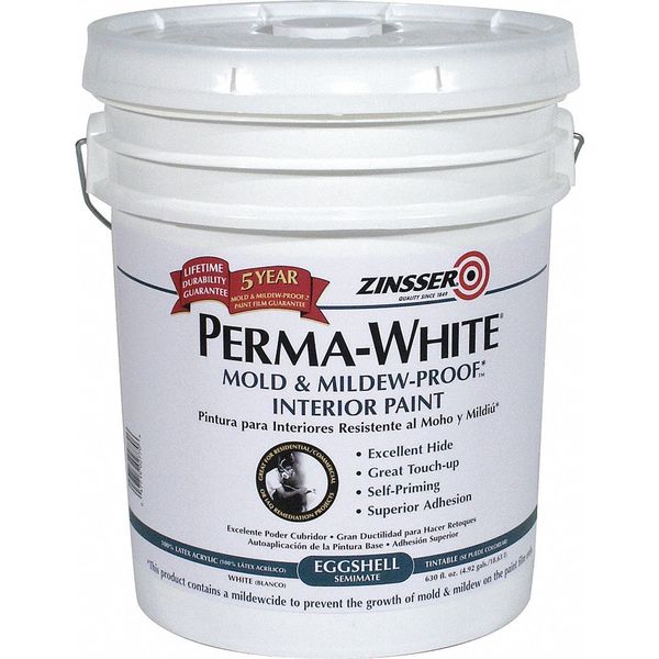 Interior Paint, Eggshell, LatexBase, Eggshell, 5 gal