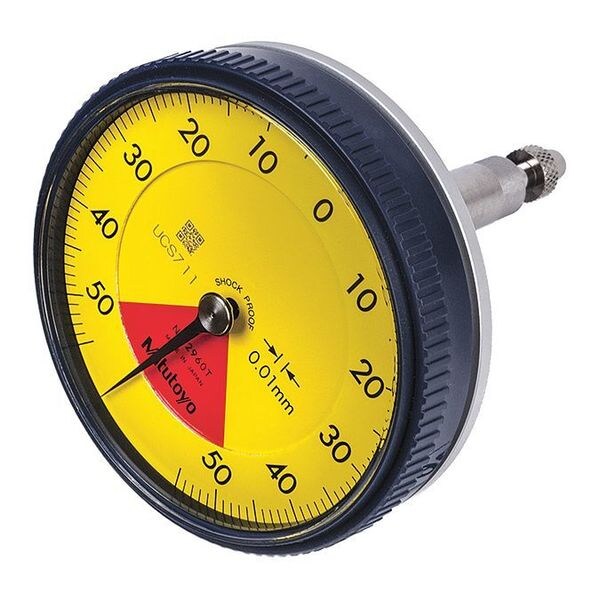 Dial Indicator, 0 to 0.1mm Range, White