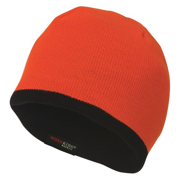 Beanie Cap, Fluorescent Orange, Universal