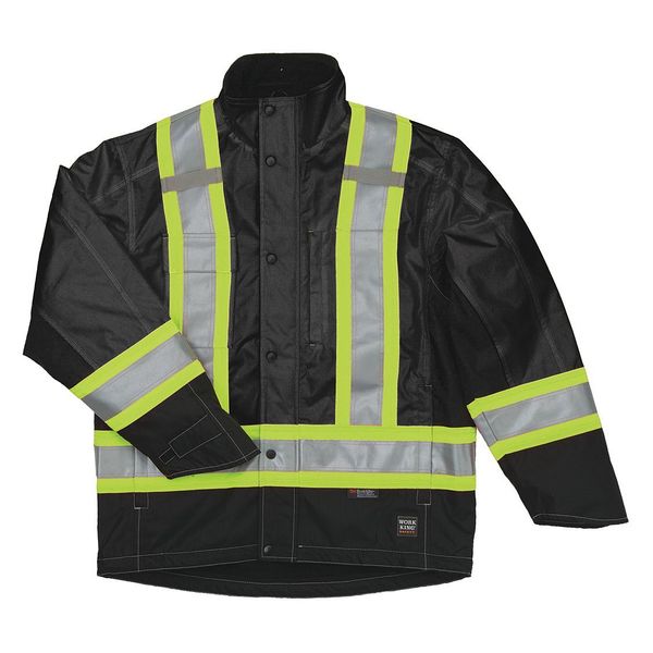 Hi-Vis Parka, Black, XL Size