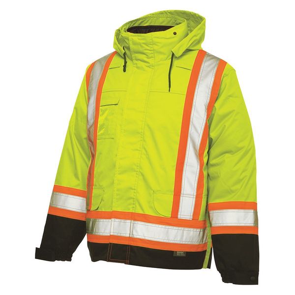 3XL Tall Size Safety Parka, Florescent Orange