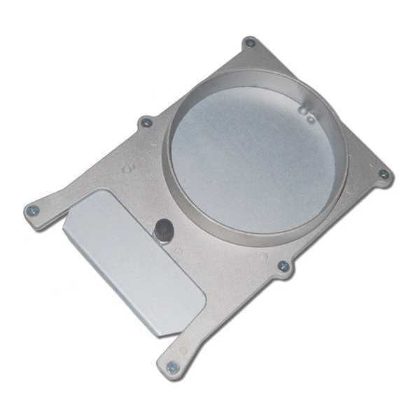 Manual Blastgate, Cast Aluminum Body, Galvanized Steel Gate, 15 in W, 8 in L