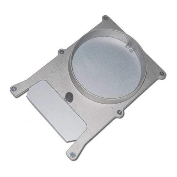 Manual Blastgate, Cast Aluminum Body, Galvanized Steel Gate, 16 in W, 12 5/8 in L